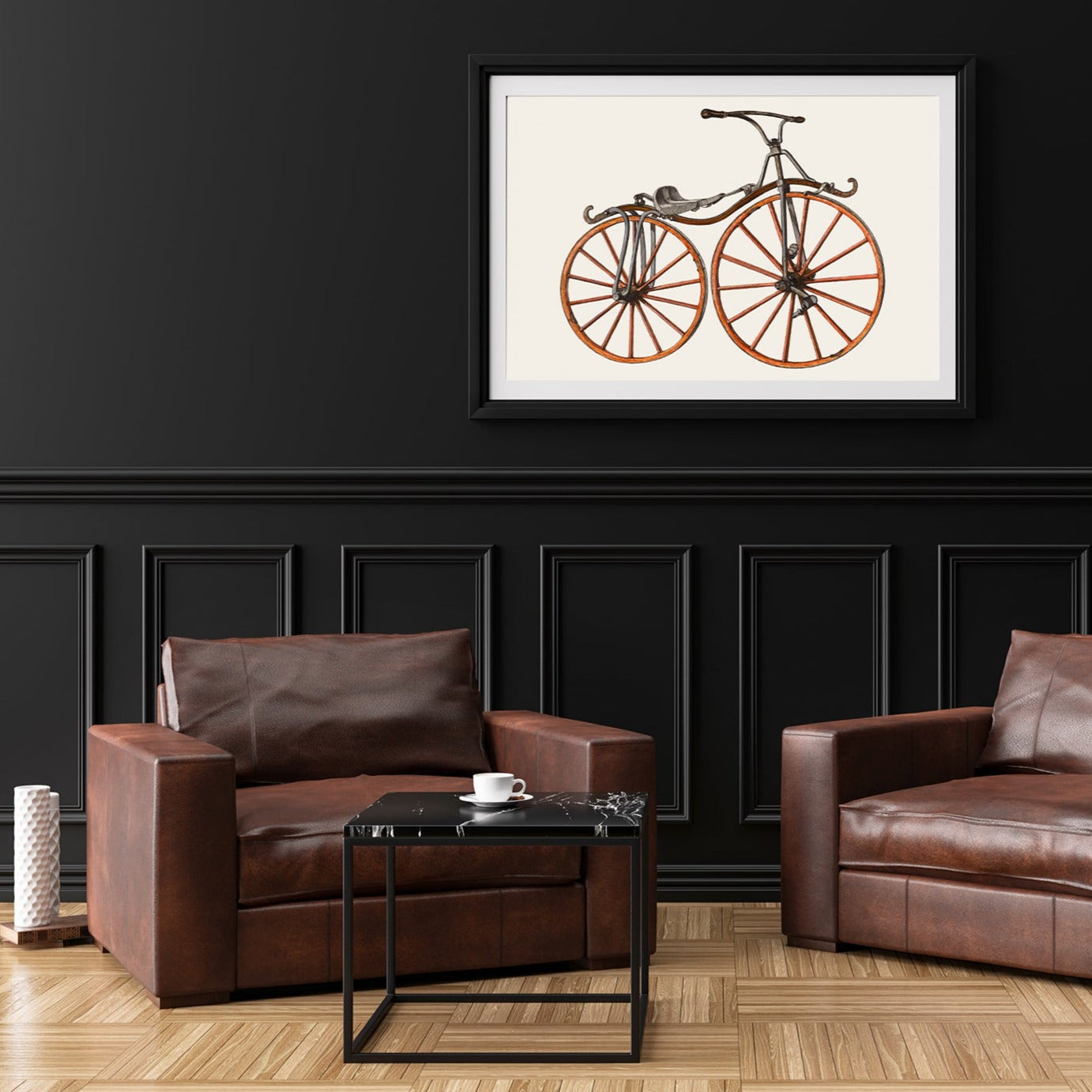 Vintage Illustration Bicycle by John Cutting