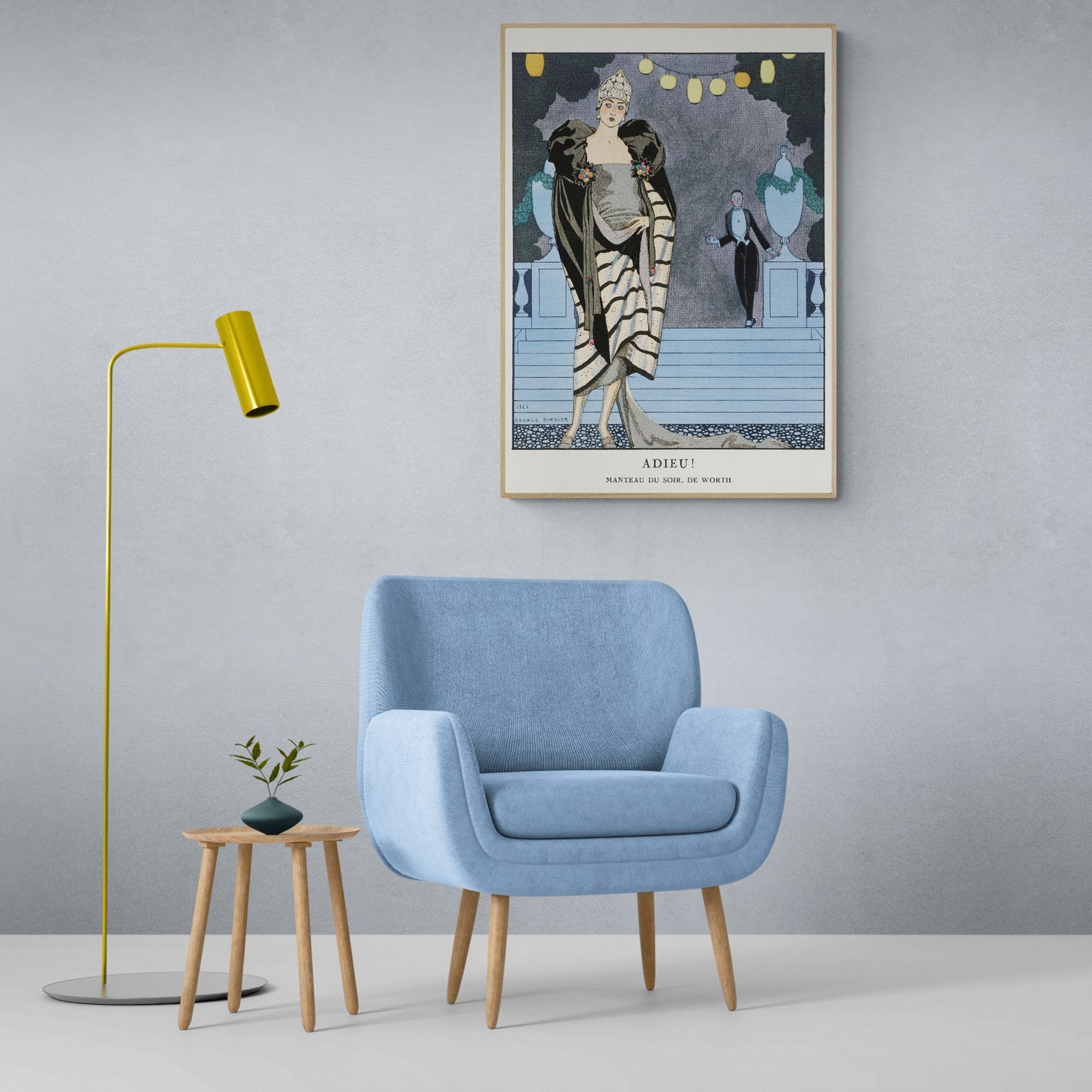Adieu Manteau Du Soir Vintage Poster