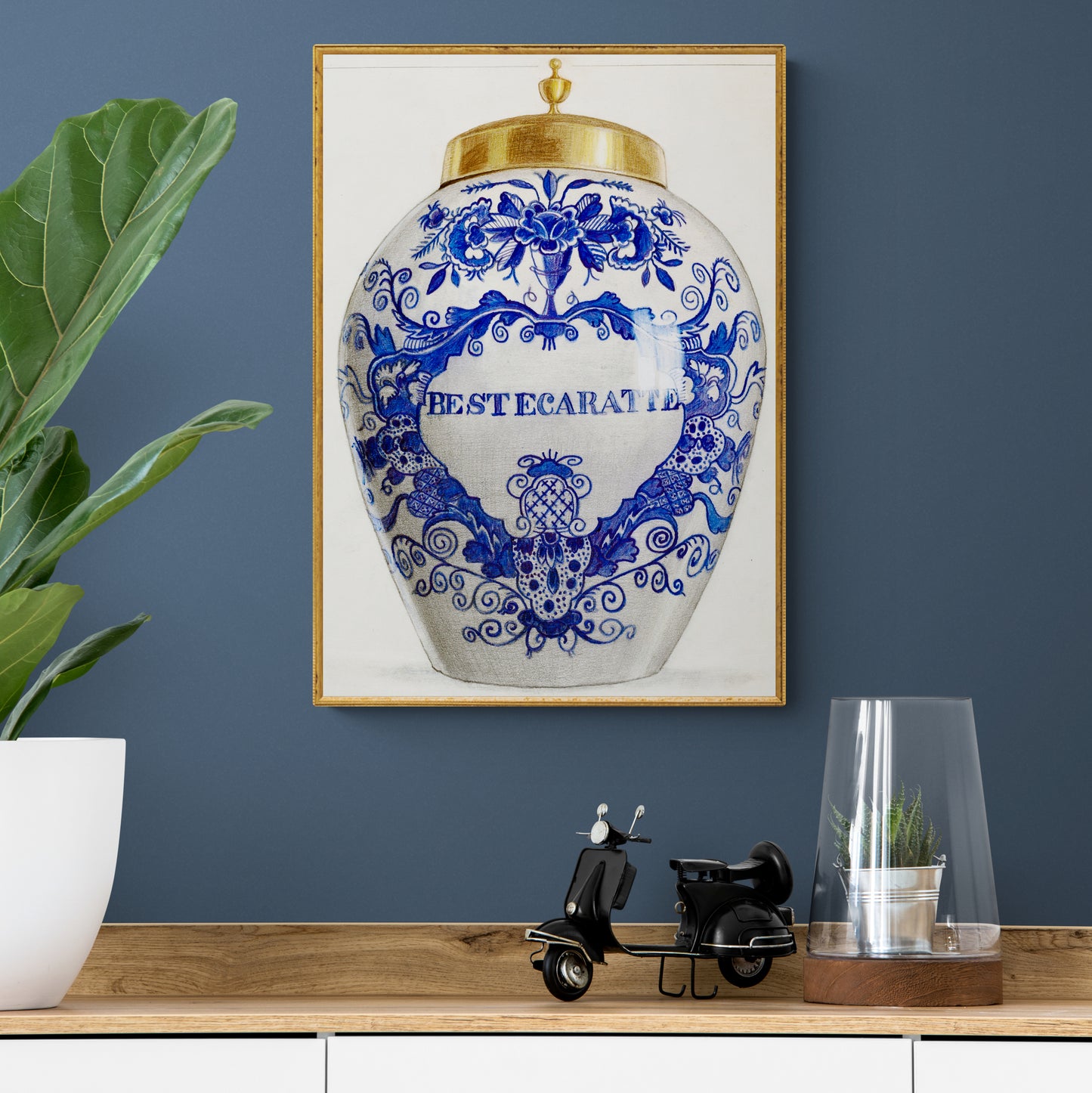 Vintage Illustration Sugar Bowl by John Fisk