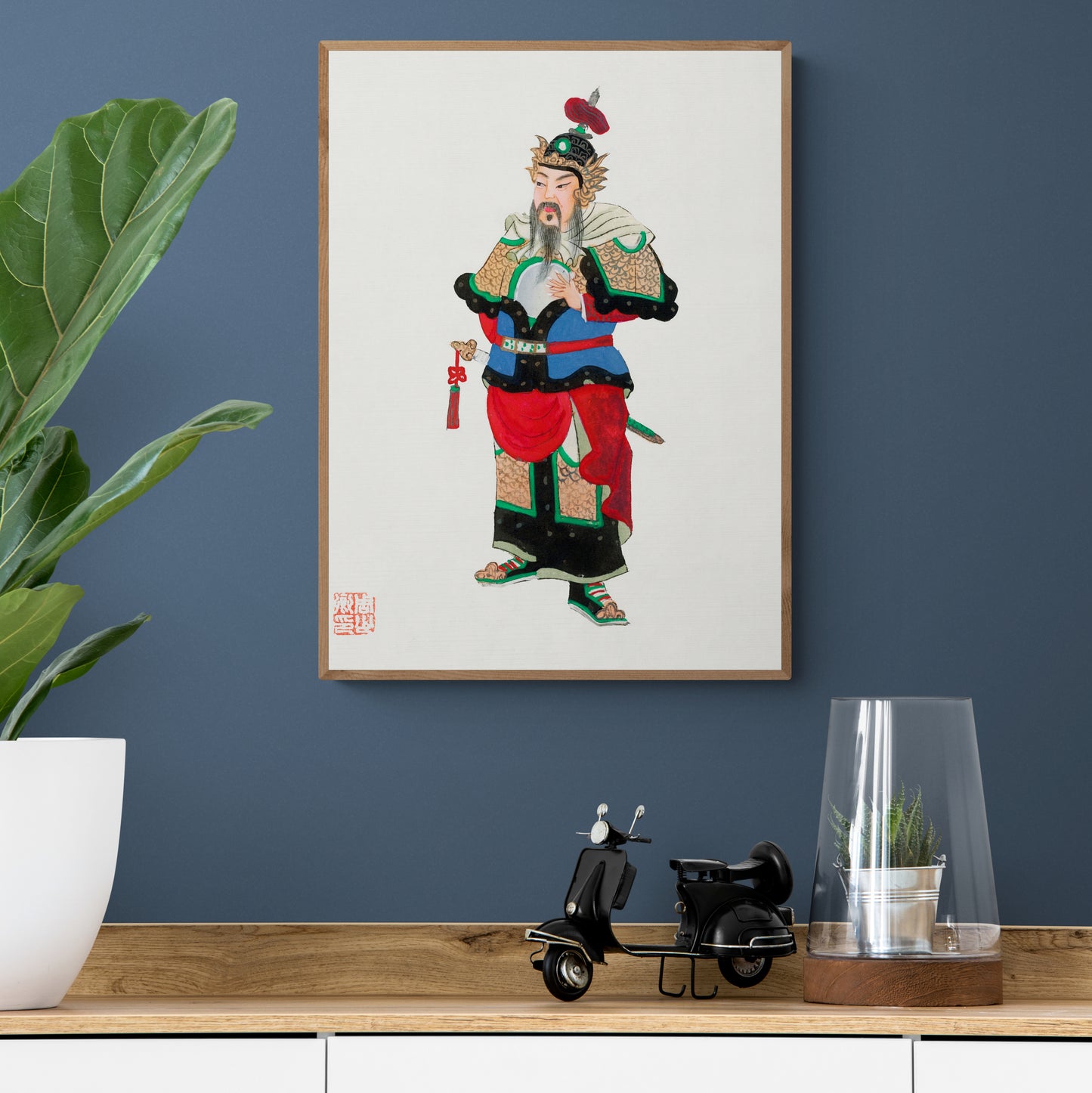 Vintage Chinese Military Uniform Illustration
