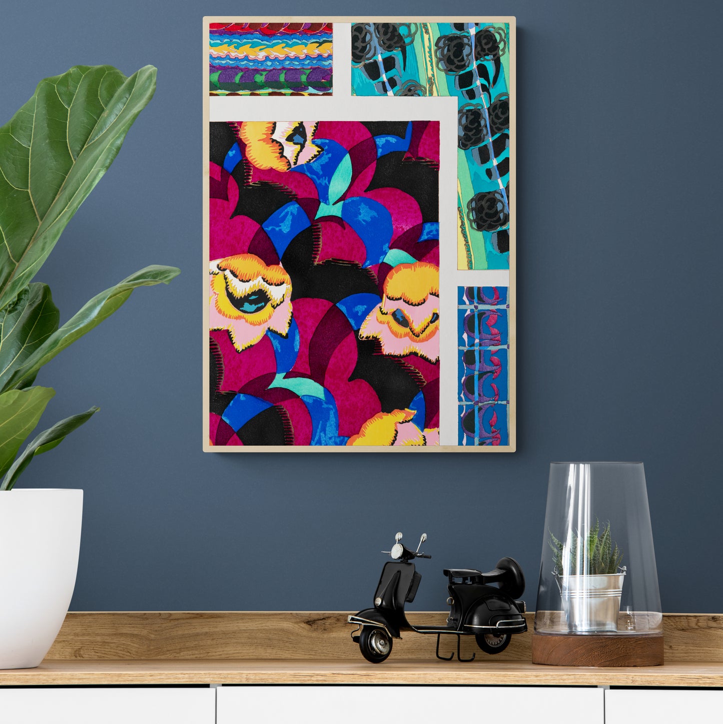 Colorful Vintage Art Deco Pattern, Variation 13 by Édouard Bénédictus