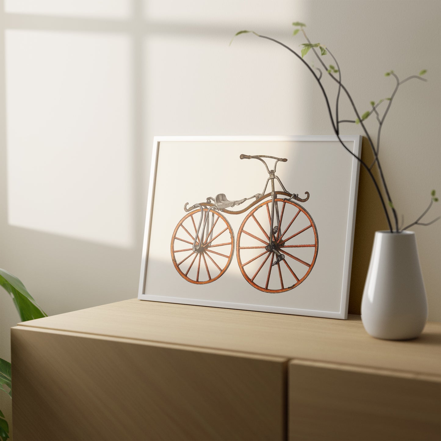 Vintage Illustration Bicycle by John Cutting