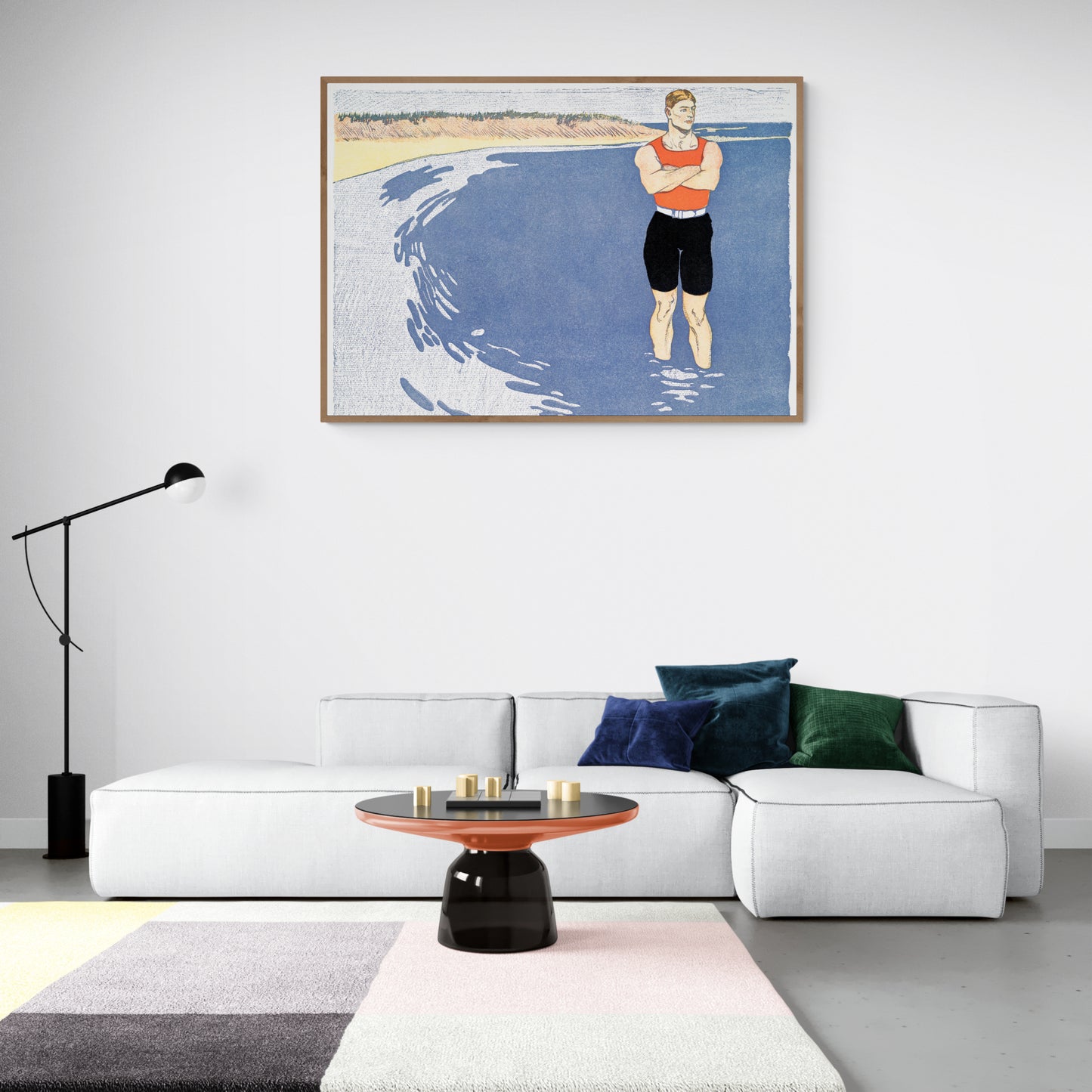Man Standing In The Sea by Edward Penfield