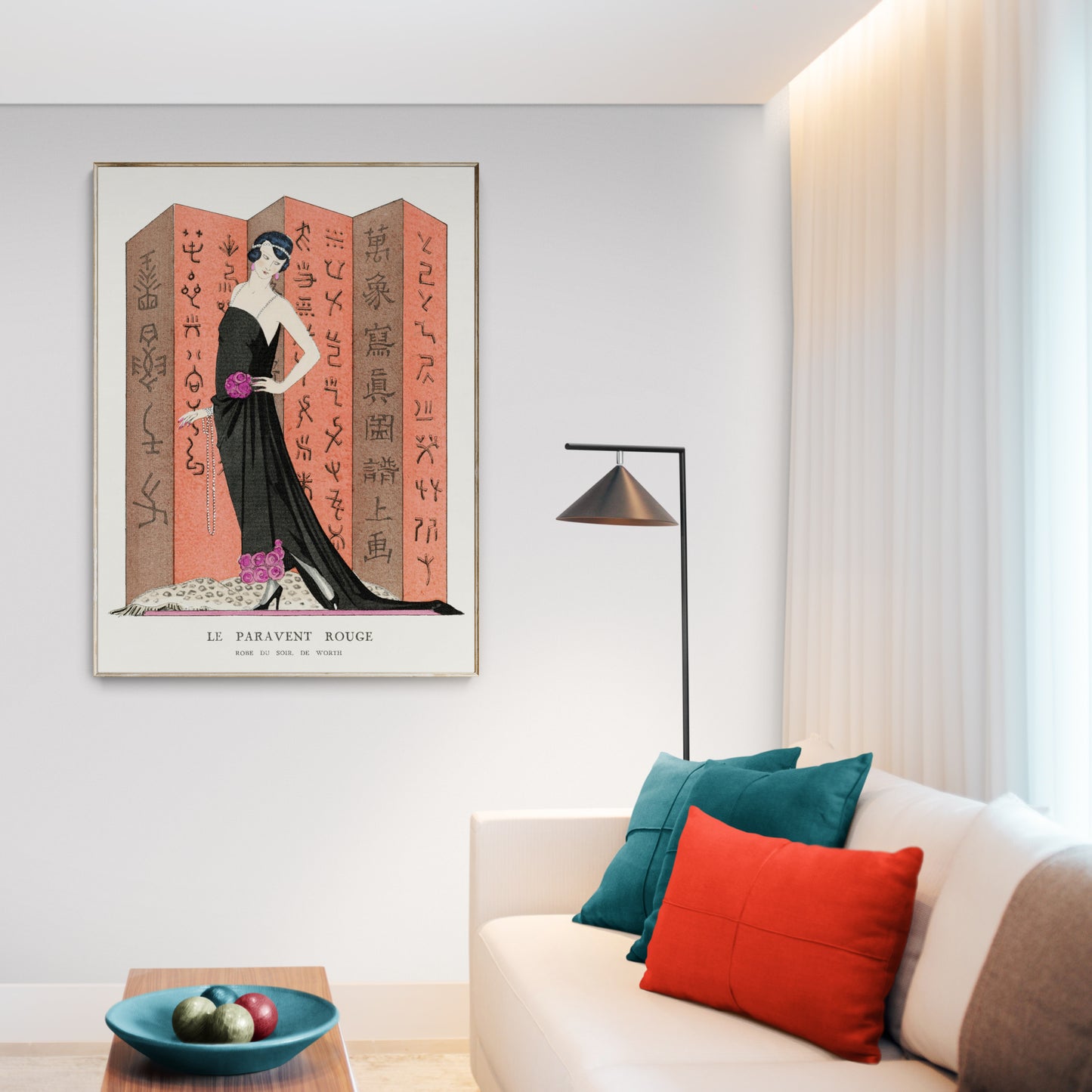 Le Paravent Rouge Vintage Poster