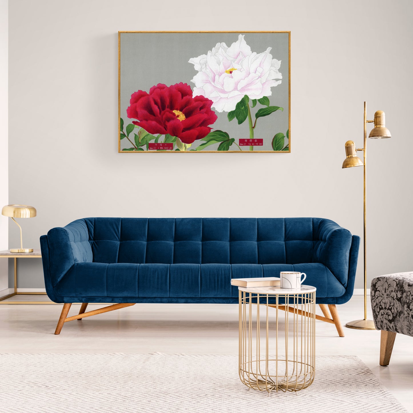 The Picture Book Of Peonies - White & Red Peonies