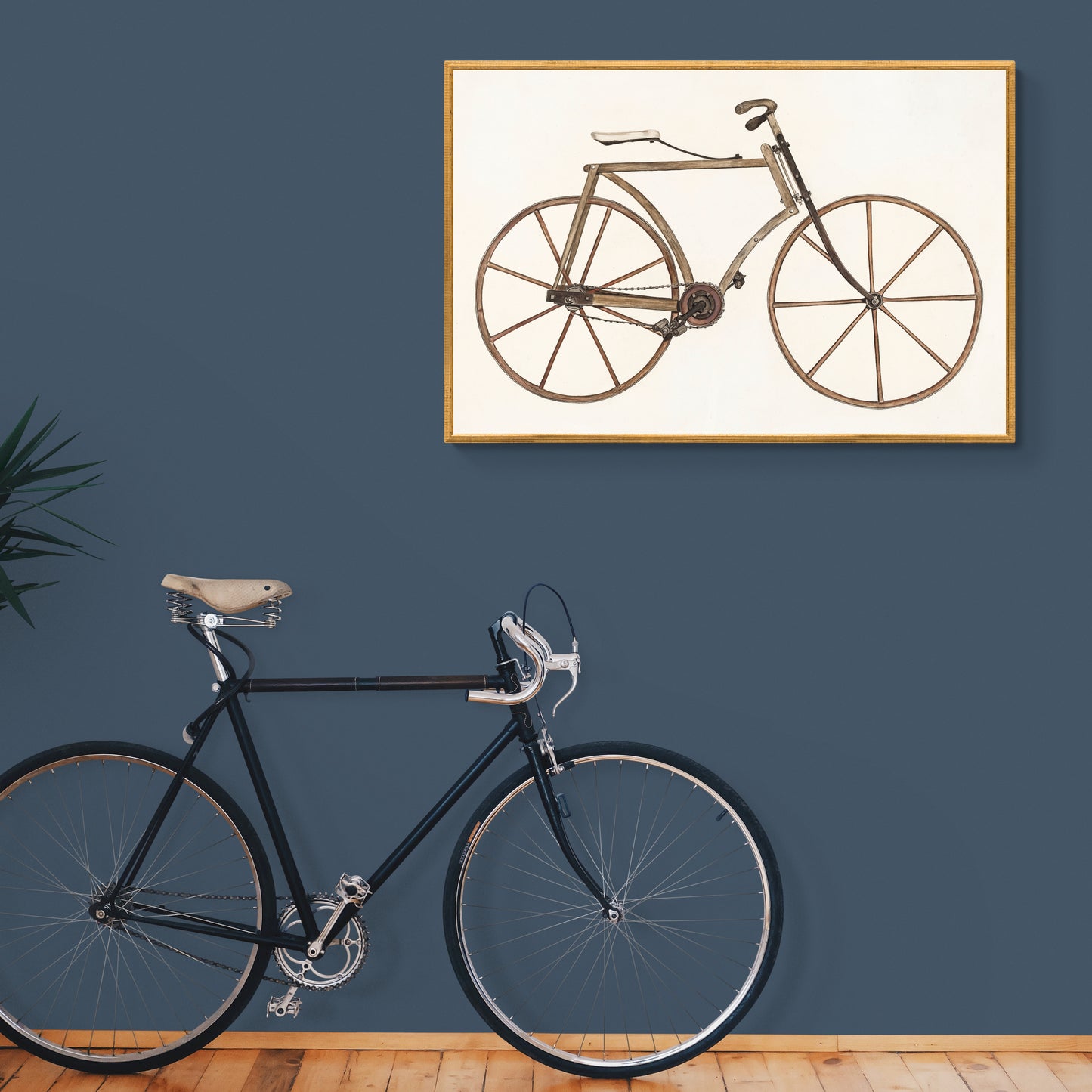 Vintage Illustration Bicycle by Marjorie Lee