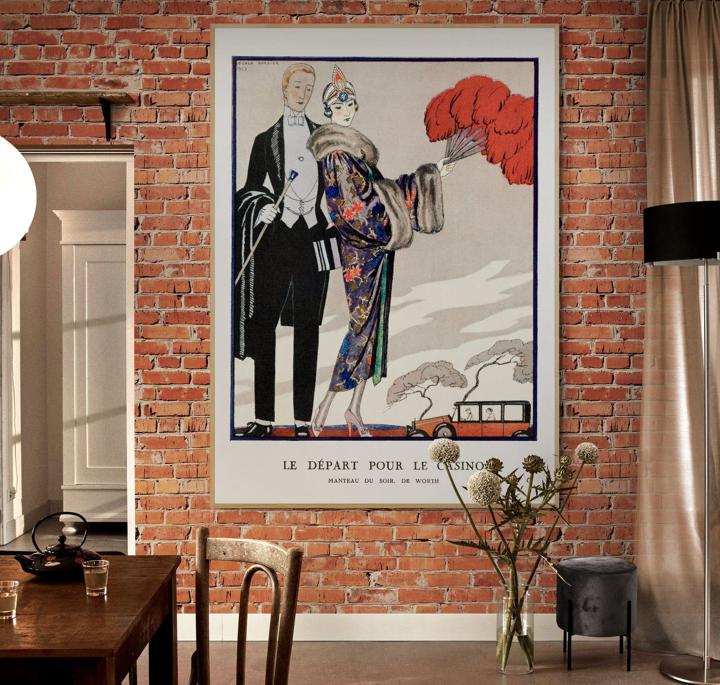 Le Départ Pour Le Casino Vintage Poster