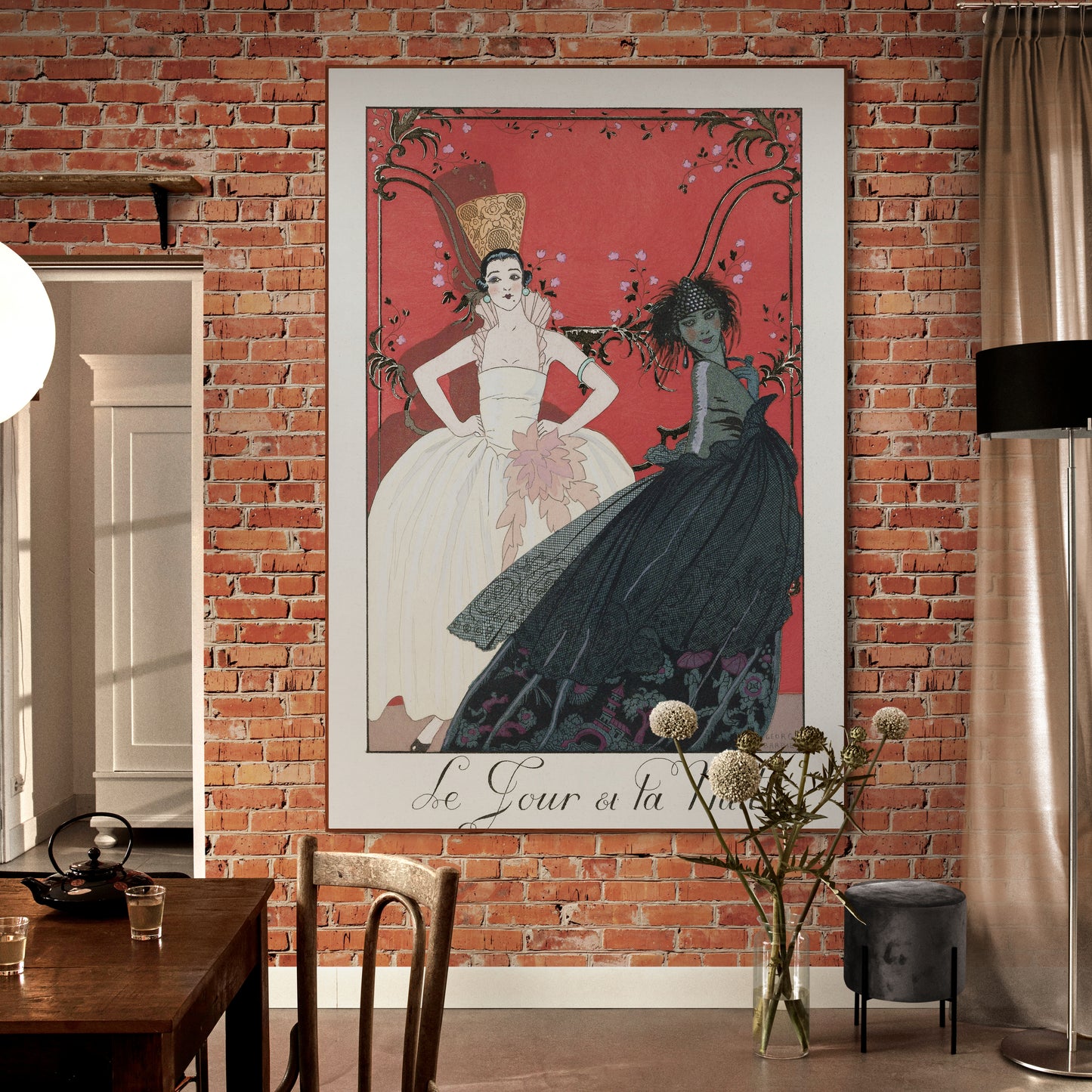 Le Jour Et La Nuit Vintage Poster
