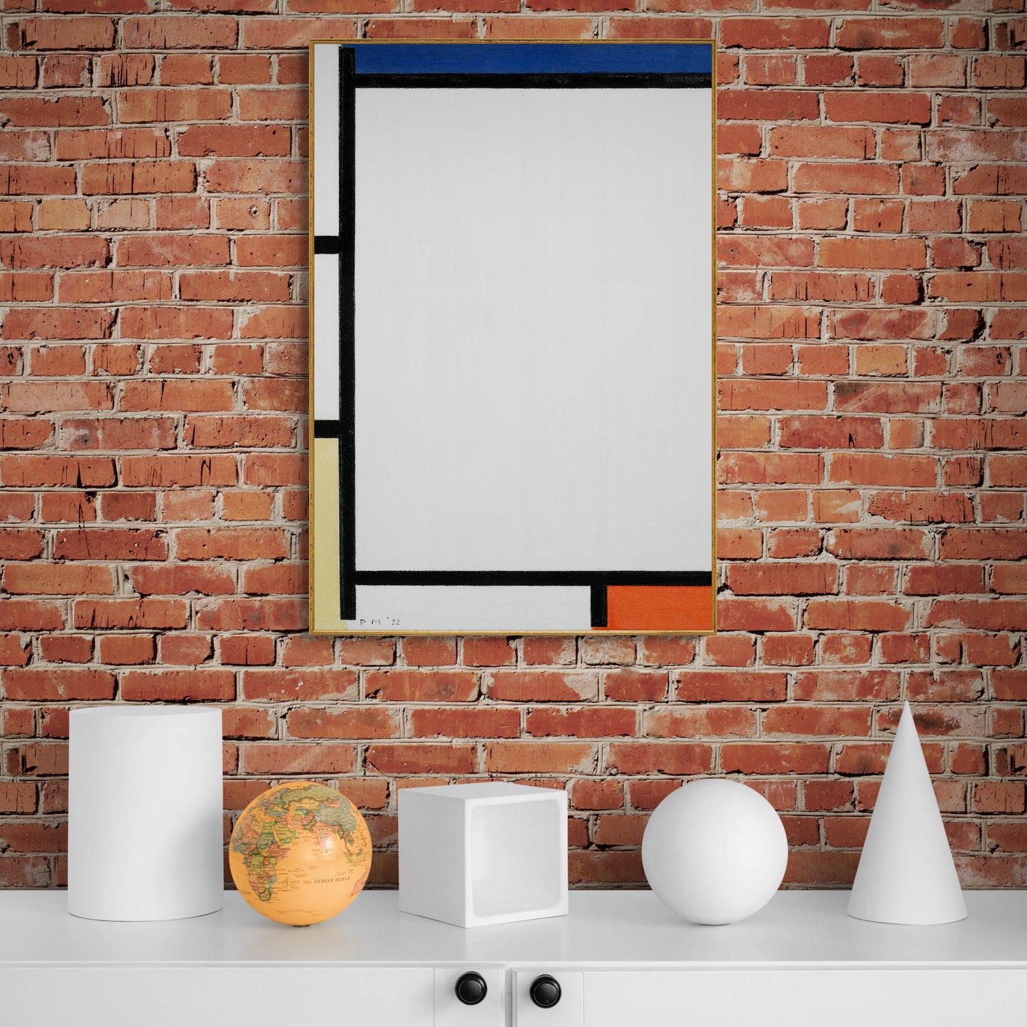 Composition With Blue , Red , Yellow And Black by Piet Mondrian