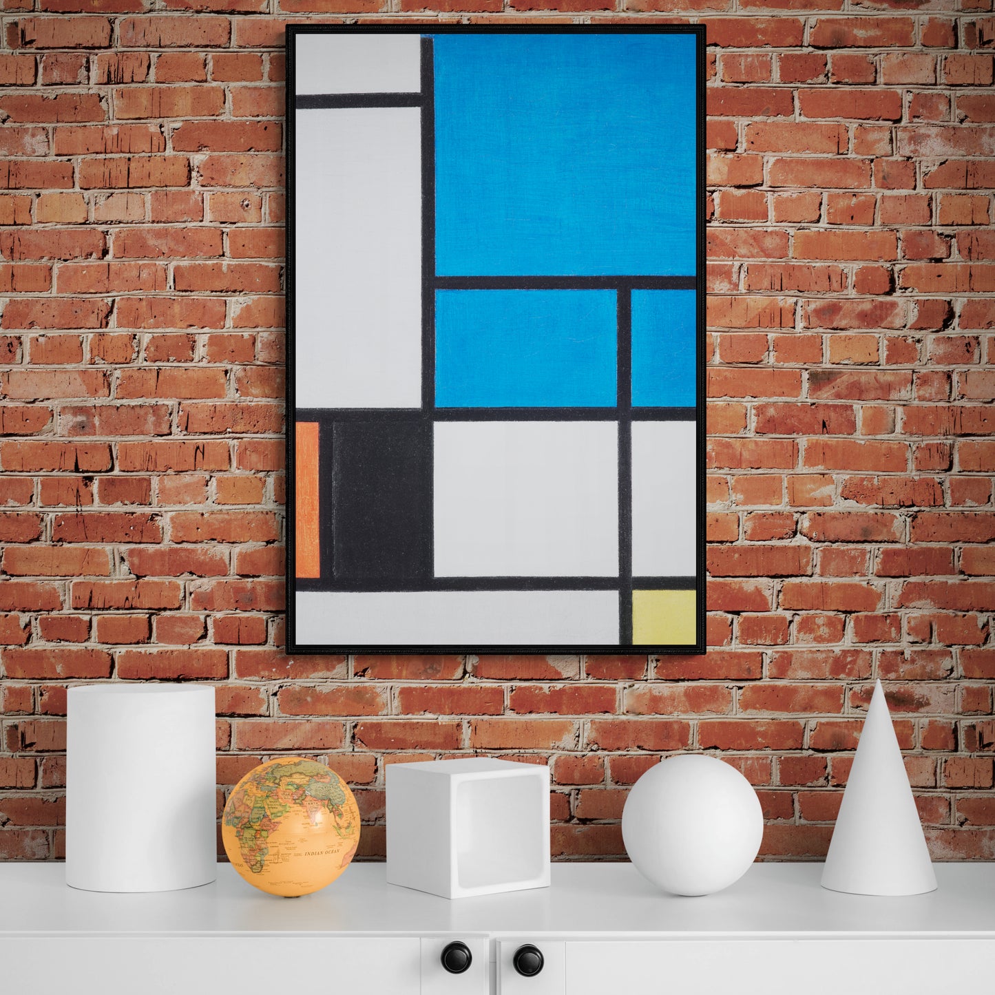Composition With The Large Blue Plane by Piet Mondrian