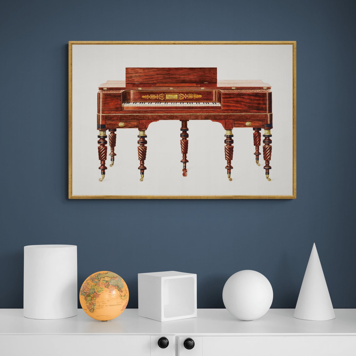 Vintage Illustration Piano by Ferdinand Cartier