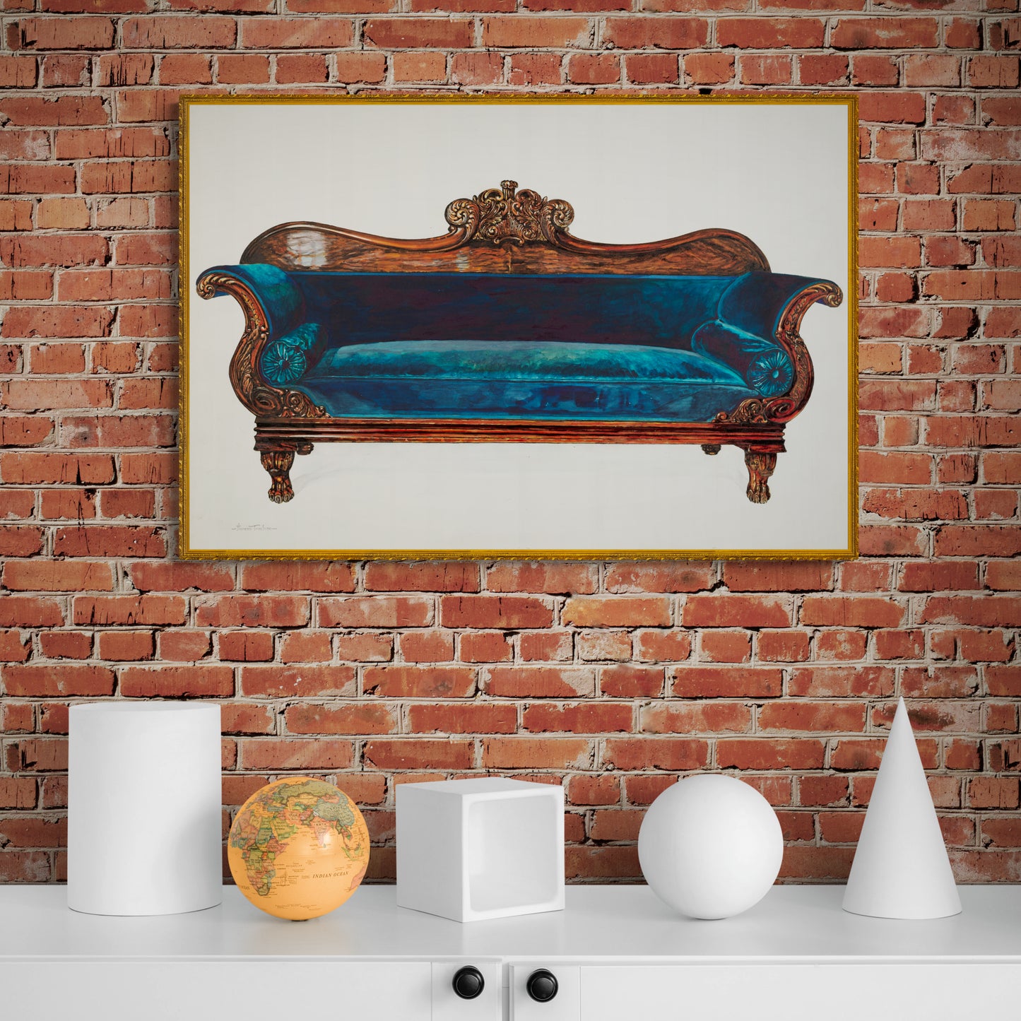 Vintage Illustration Velvet Lounge by Florence Truelson