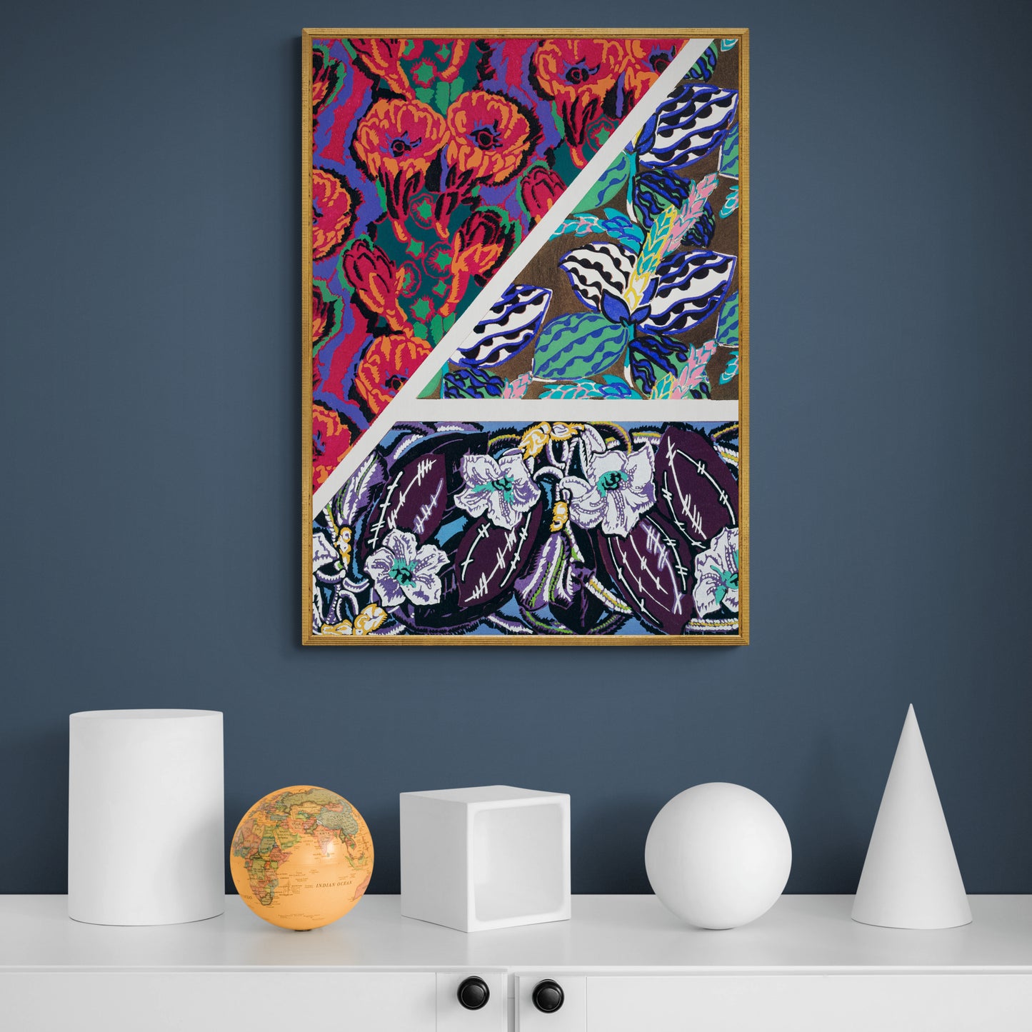 Vintage Geometric Floral Art Deco Pattern, Variation 6 by Édouard Bénédictus