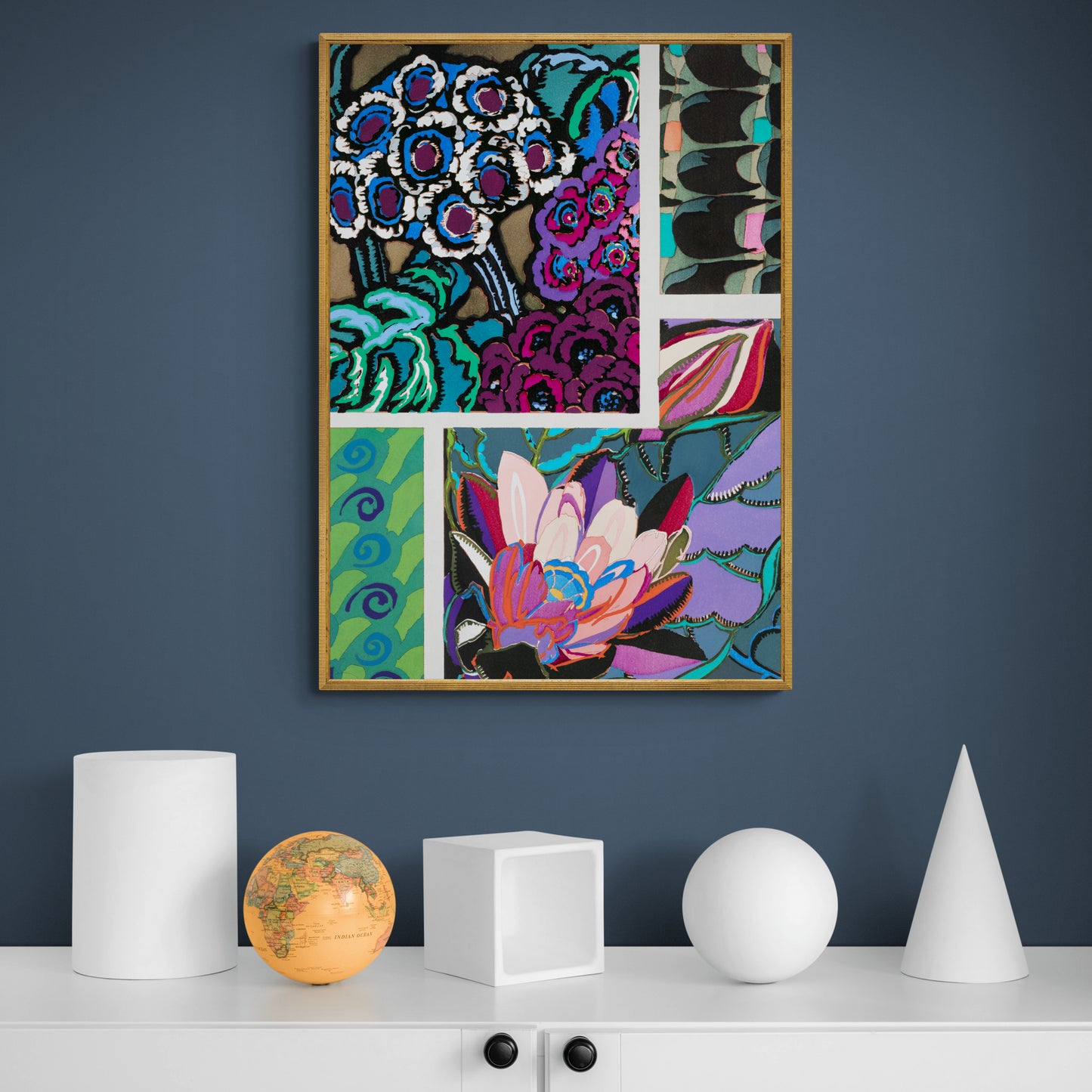 Vintage Floral Art Deco Pattern, Variation 14 by Édouard Bénédictus