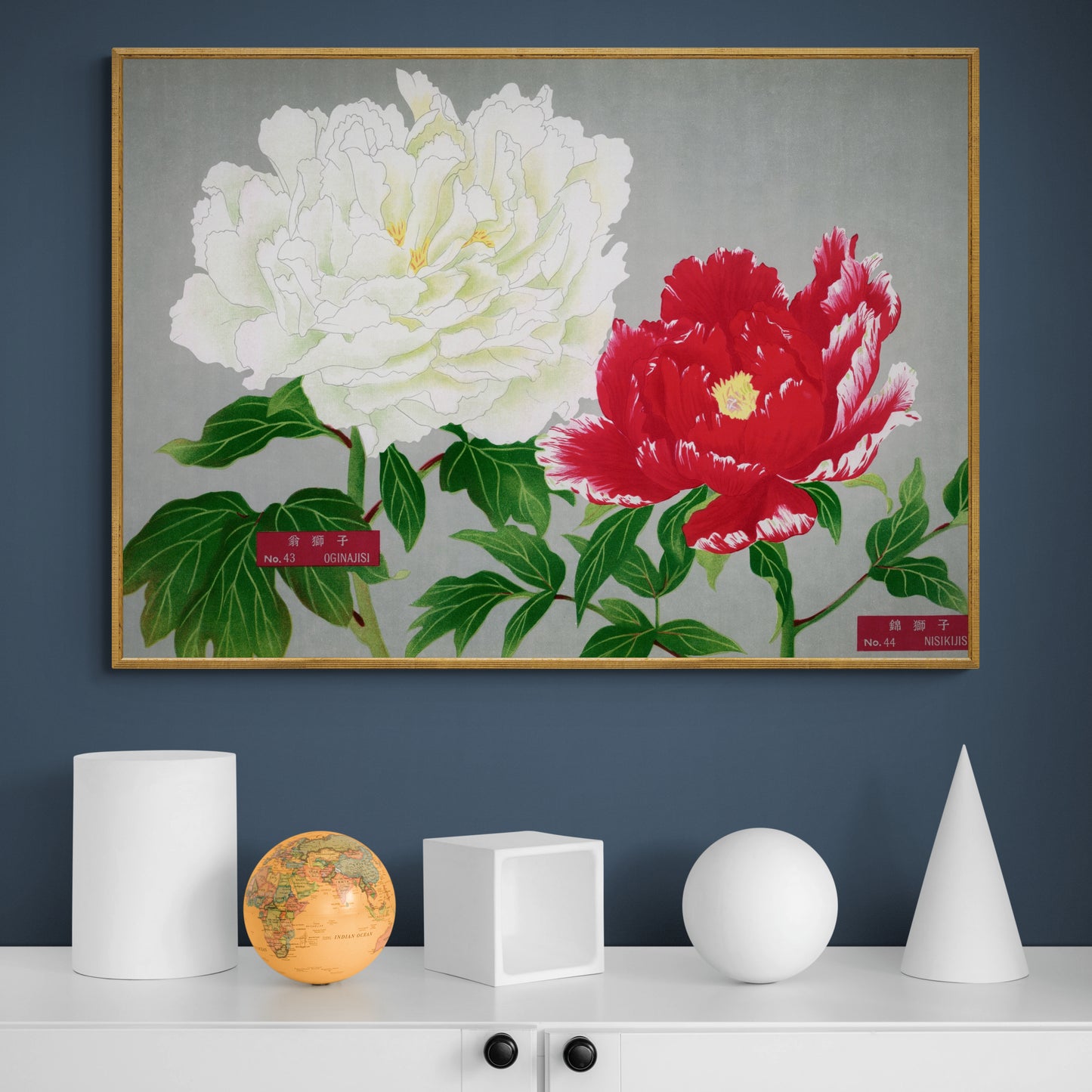 The Picture Book Of Peonies - White & Red Peonies