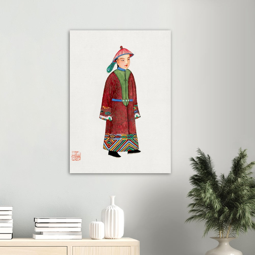 Vintage Chinese Men's Costume Illustration