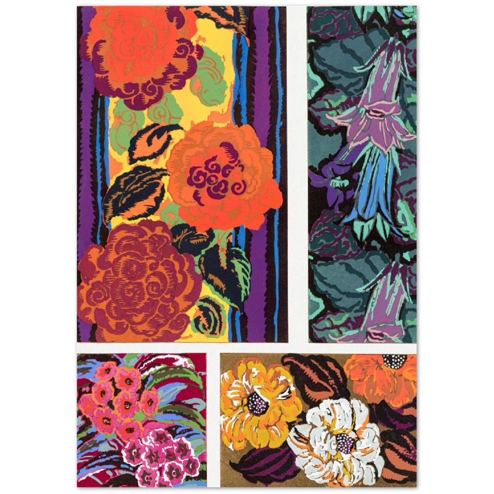 Vintage Floral Art Deco Pattern, Variation 16 by Édouard Bénédictus