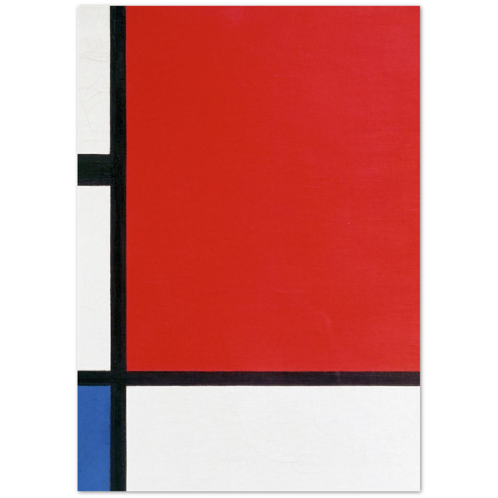 Piet Mondrian - Composition With Red And Blue - The Retro Gallery
