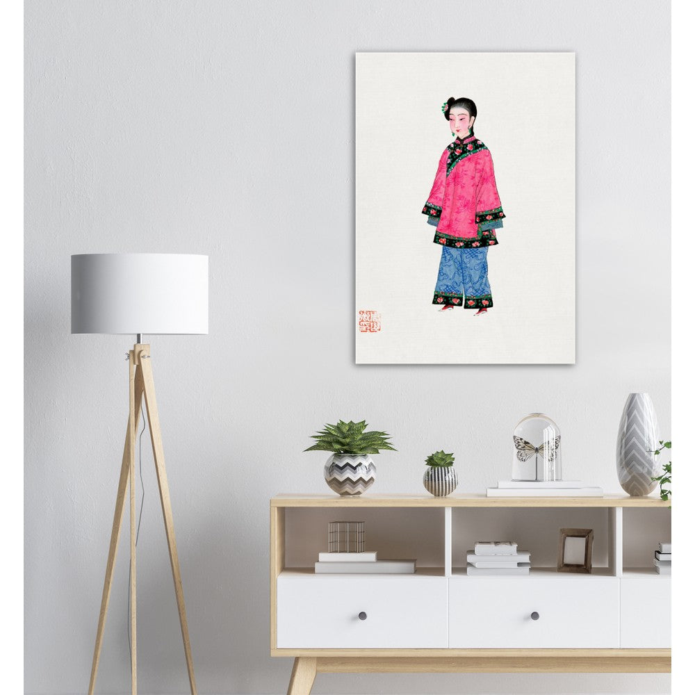 Vintage Chinese Woman Official Costume Illustration