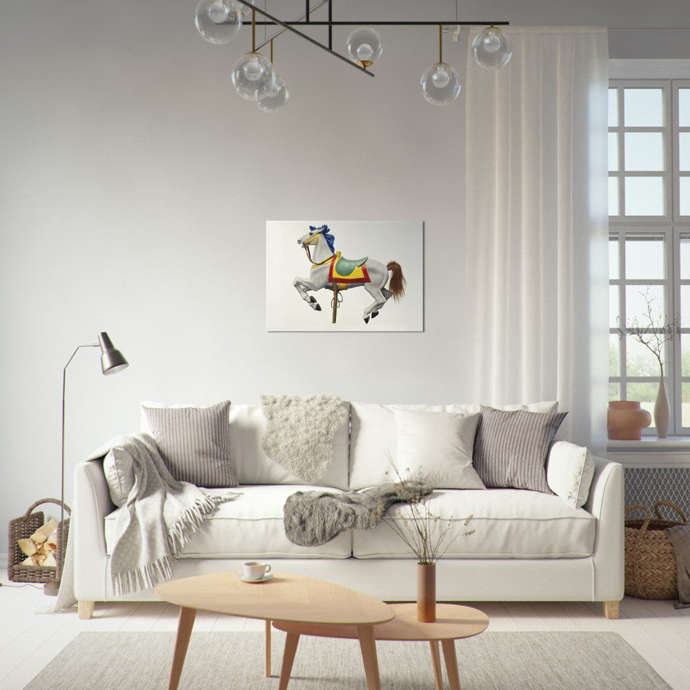 Vintage Illustration Carousel Horse