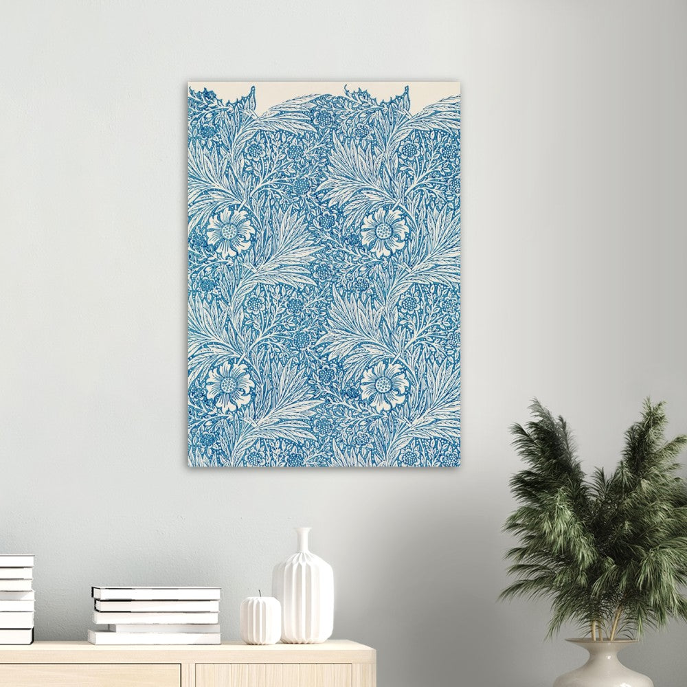 Blue Marigold Illustration by William Morris