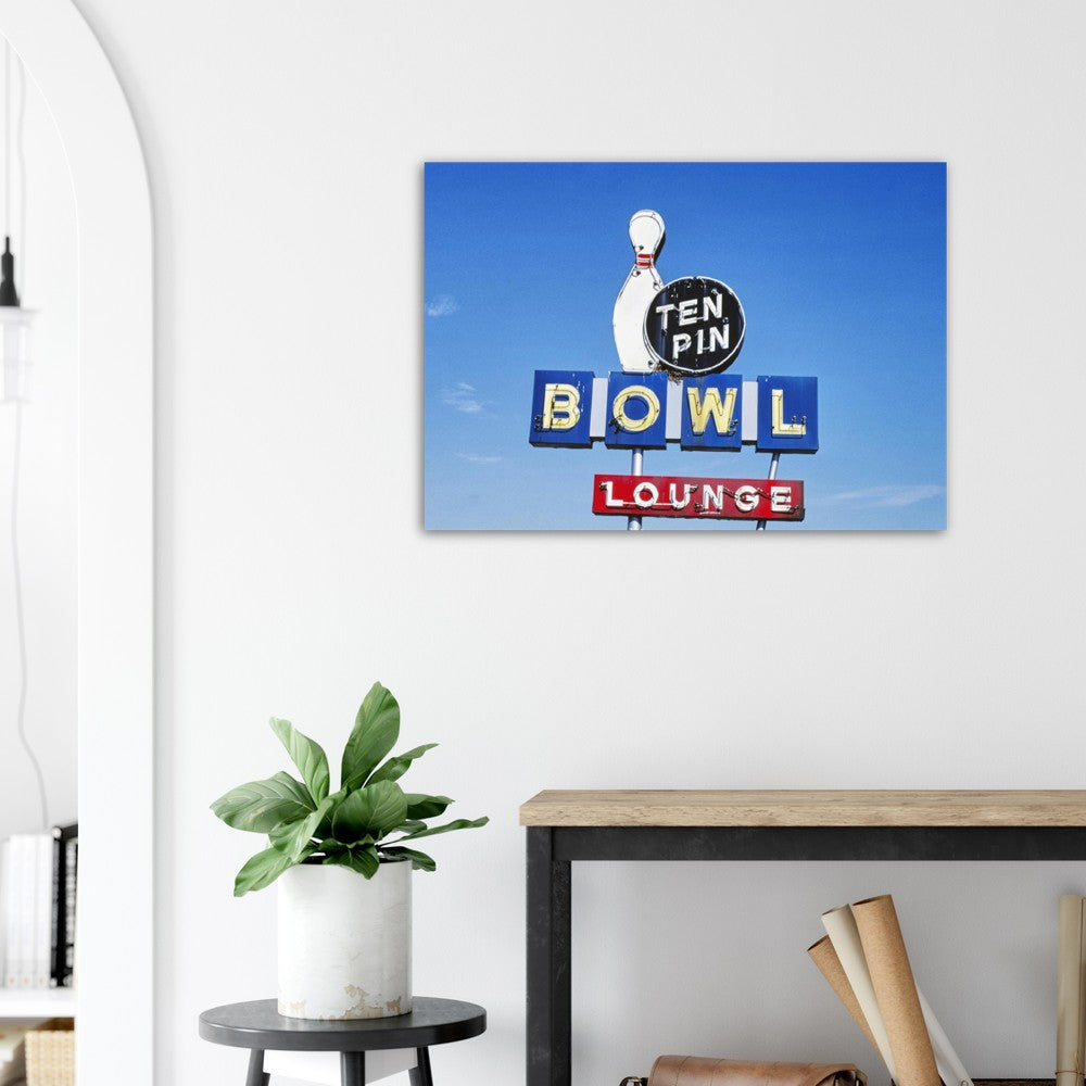 Ten Pin Bowl Sign Route 127 , Illinois by John Margolies