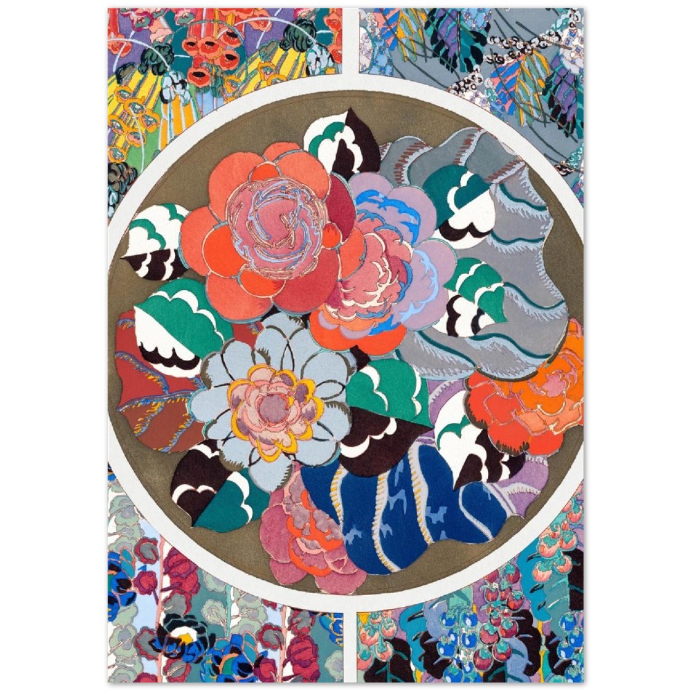 Flower Art Deco Pattern, Variation 11 by Édouard Bénédictus