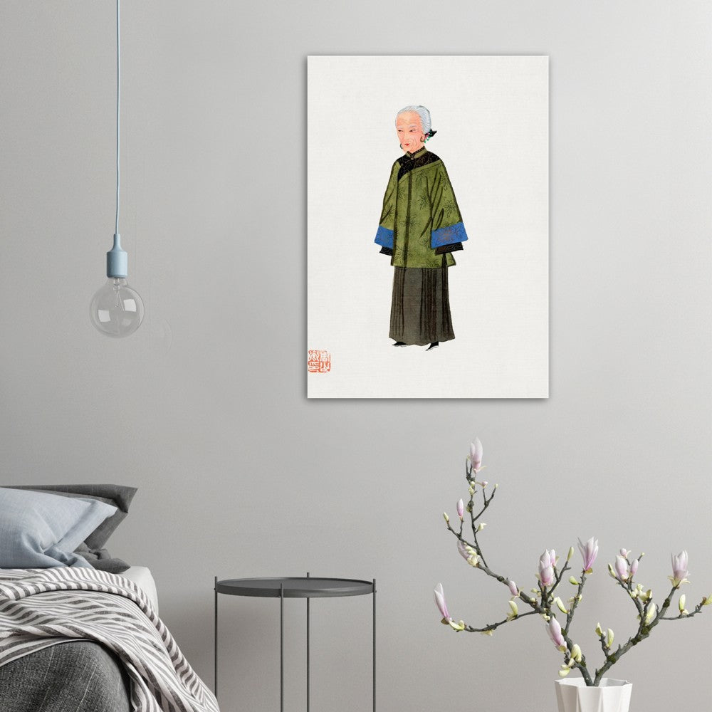 Vintage Chinese Lady Costume Illustration