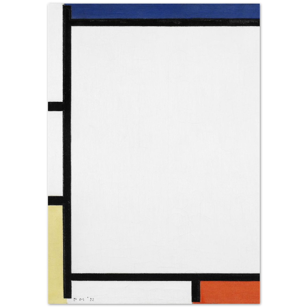 Piet Mondrian - Composition With Blue , Red , Yellow And Black - The Retro Gallery