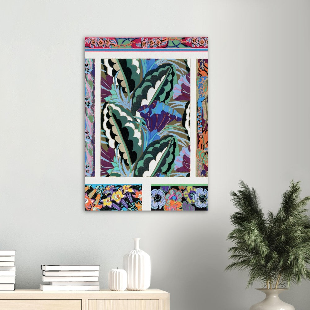 Vintage Geometric Floral Art Deco Pattern, Variation 4 by Édouard Bénédictus