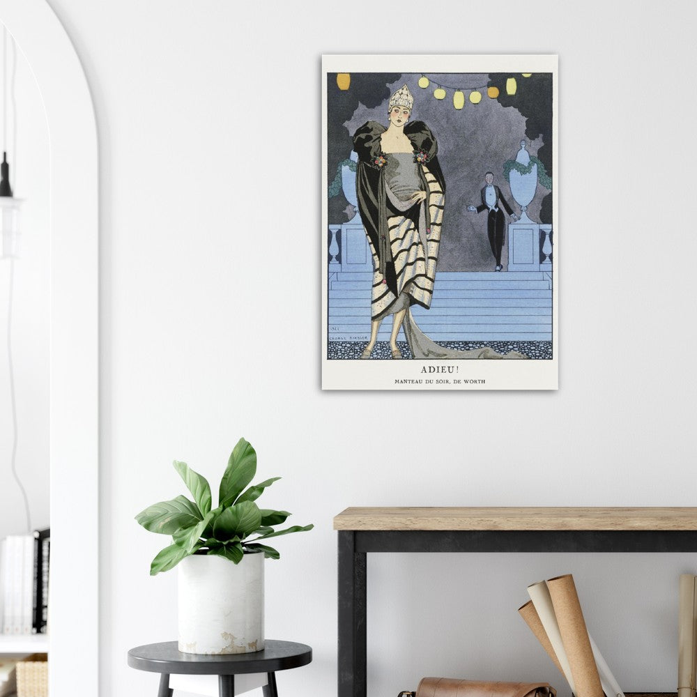 Adieu Manteau Du Soir Vintage Poster