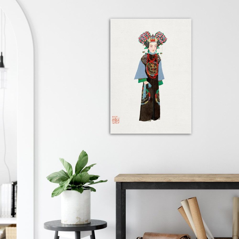 Vintage Chinese Empress Costume Illustration