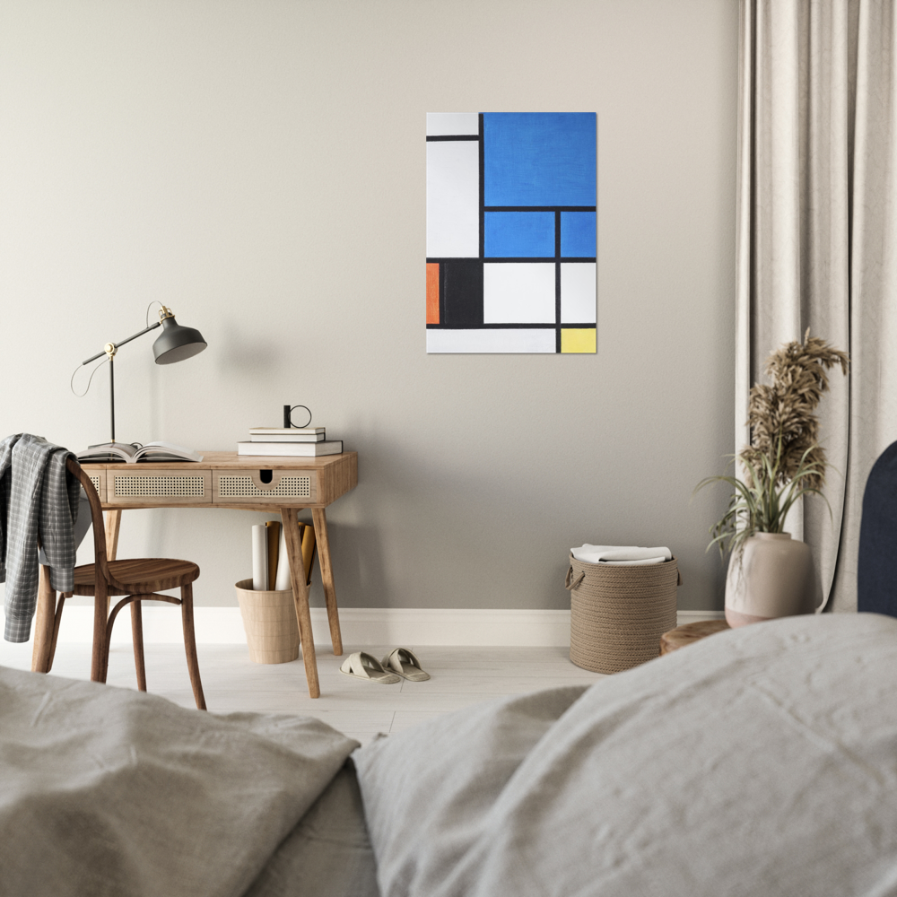 Piet Mondrian - Composition With The Large Blue Plane - The Retro Gallery