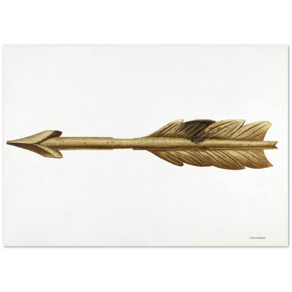 Vintage Illustration Weather Vane by Louis Plogsted