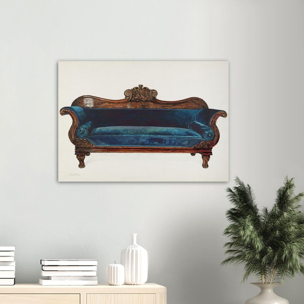 Vintage Illustration Velvet Lounge by Florence Truelson