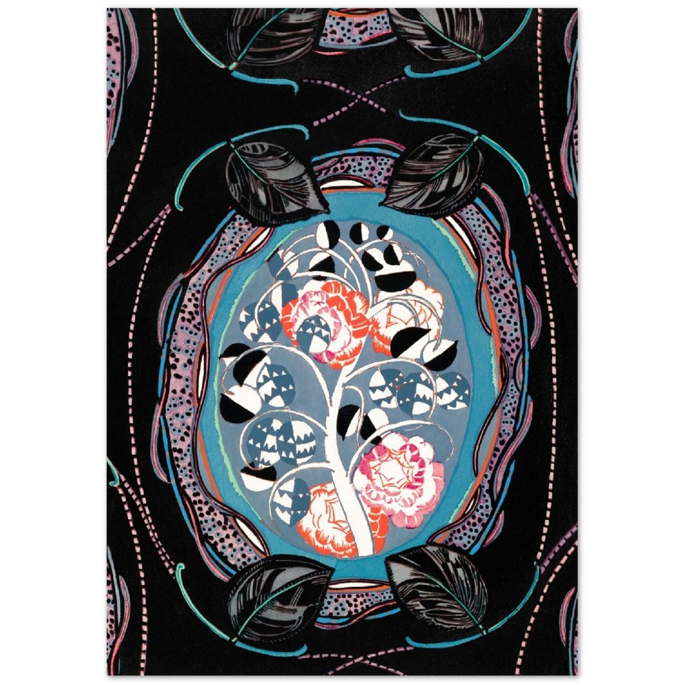 Vintage Floral Art Deco Pattern, Variation 20 by Édouard Bénédictus