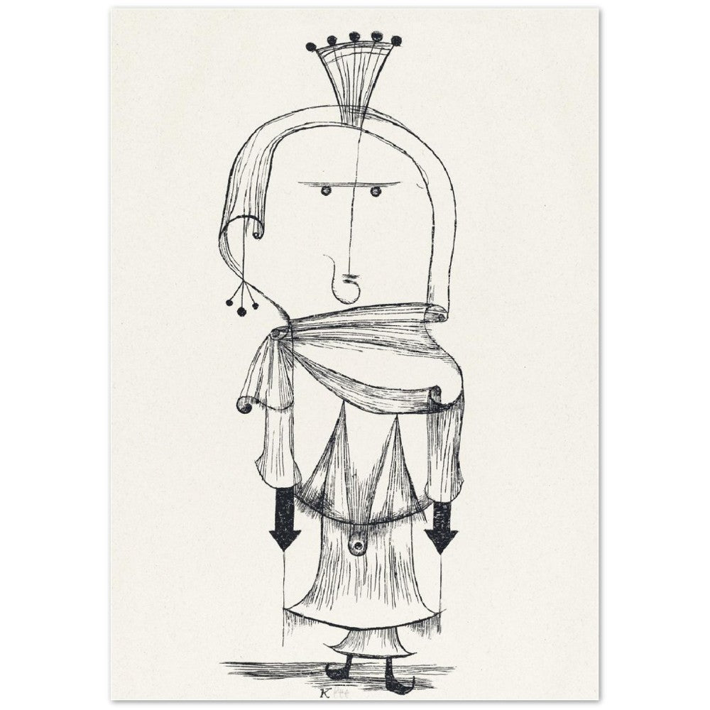 Witch With A Comb by Paul Klee