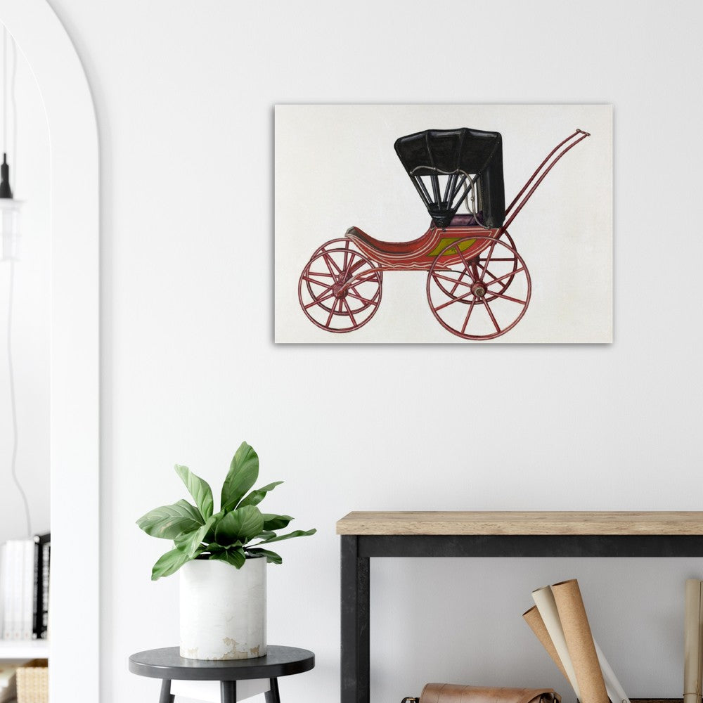 Vintage Illustration Doll Carriage by Rex Bush