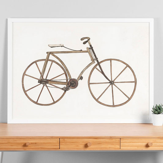 Vintage Illustration Bicycle by Marjorie Lee
