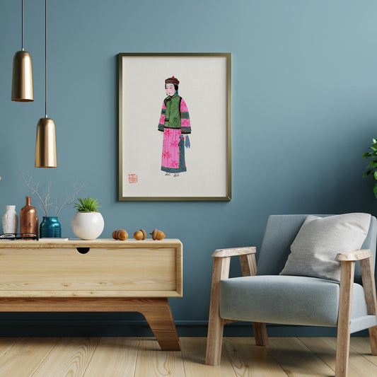 Vintage Chinese Lady Illustration