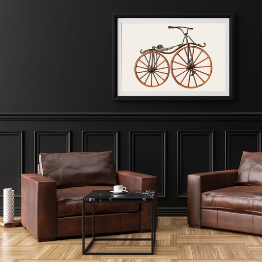 Vintage Illustration Bicycle by John Cutting