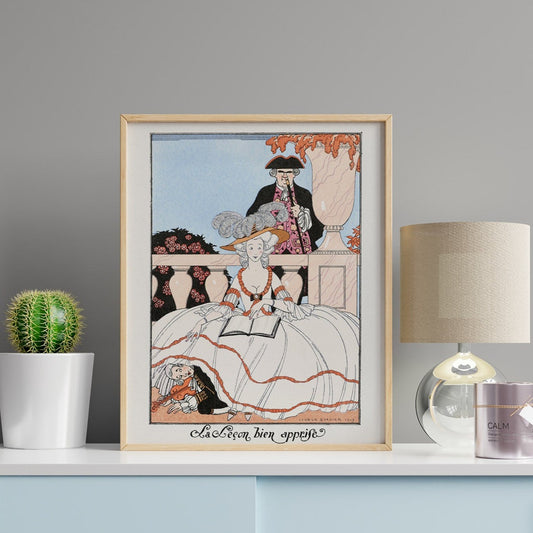 La Leçon Bien Apprise Vintage Poster