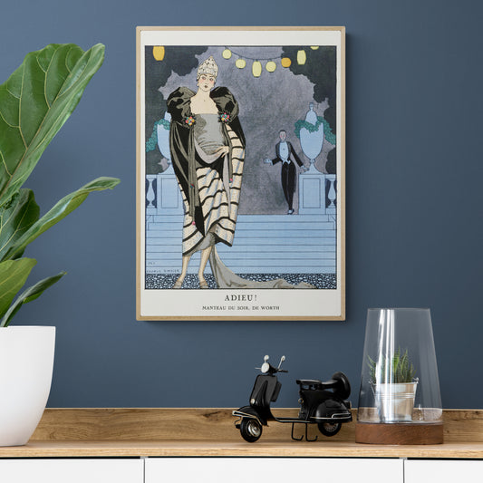 Adieu Manteau Du Soir Vintage Poster