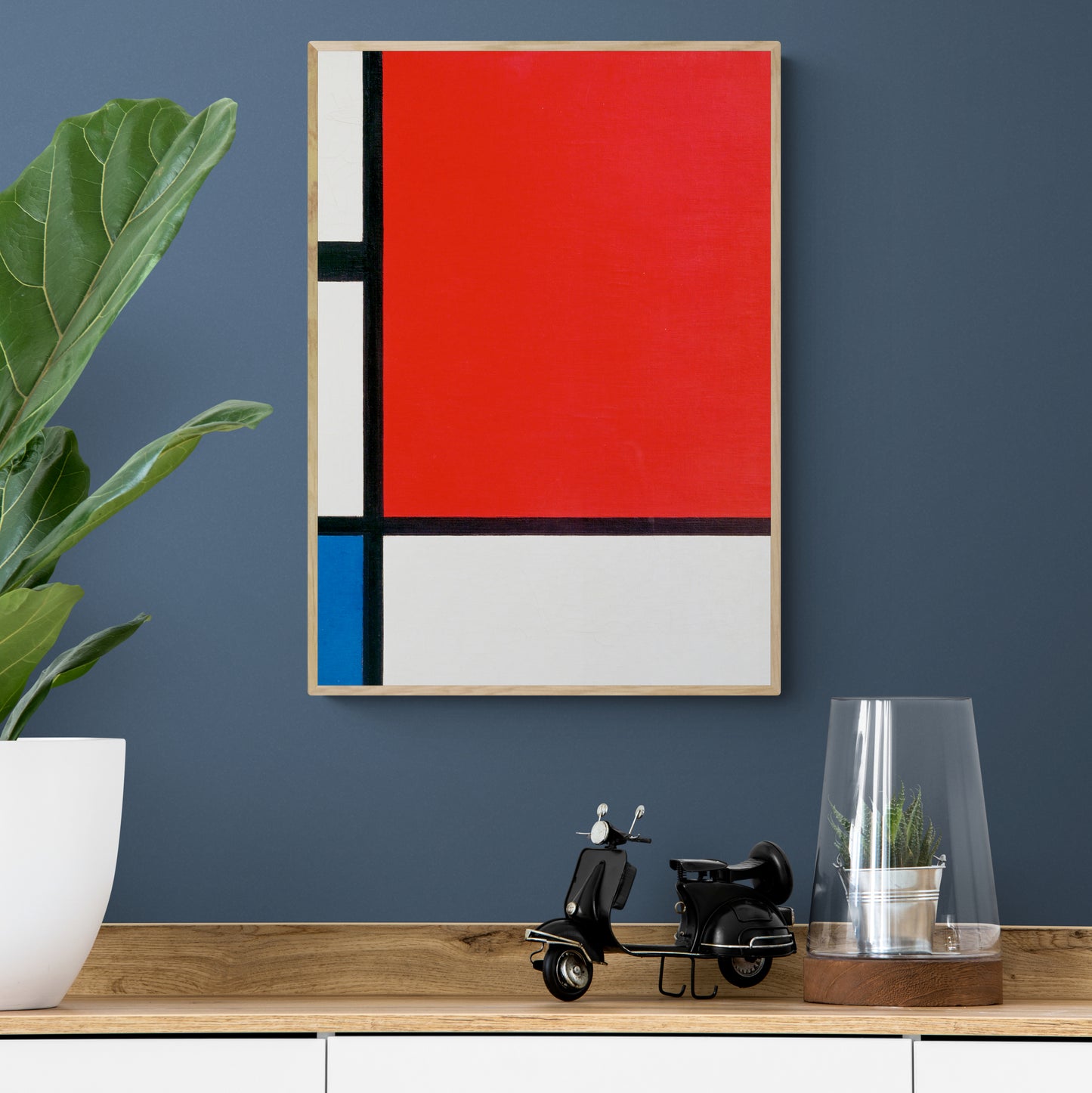 Composition With Red And Blue by Piet Mondrian