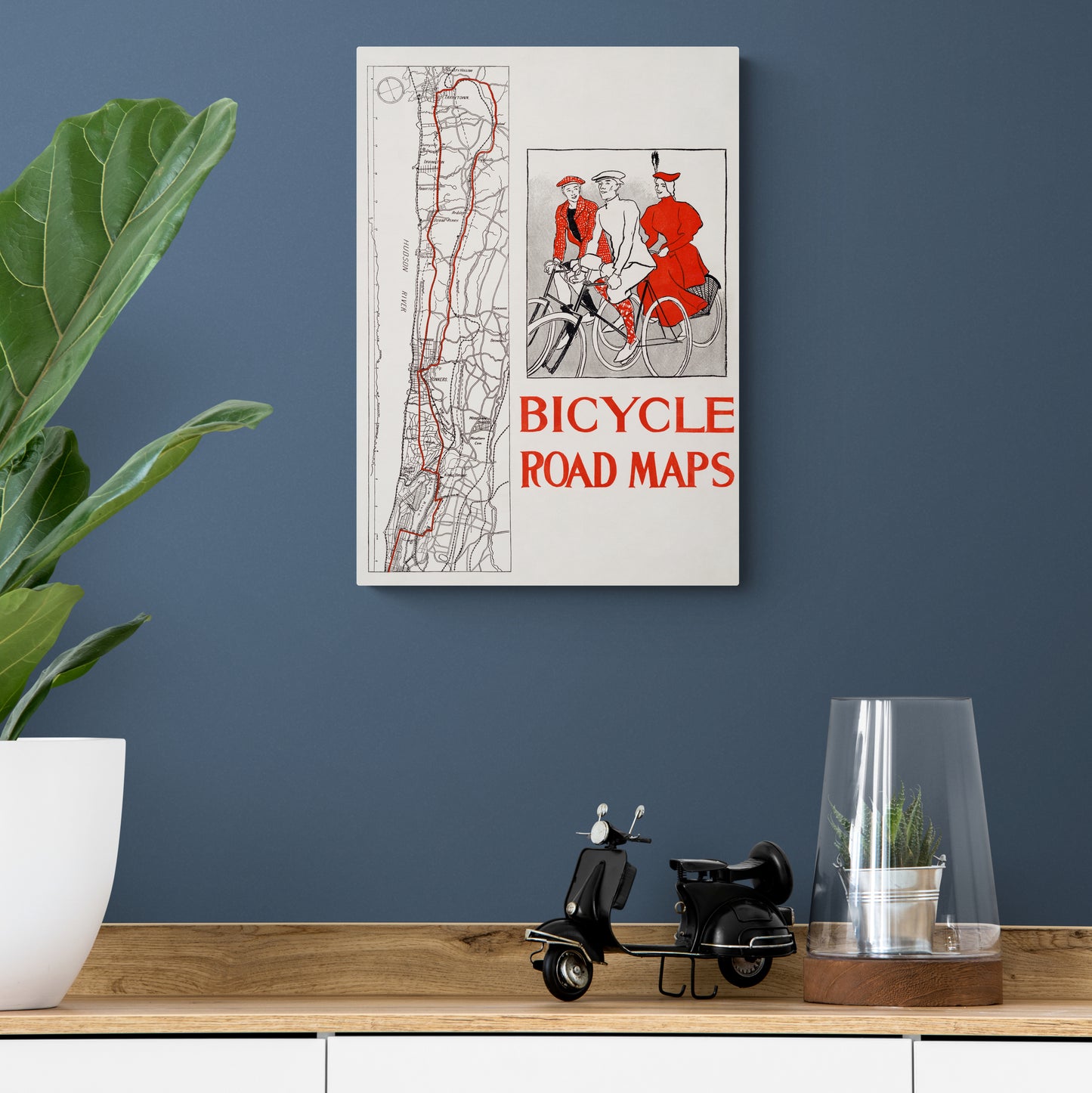 Bicycle Road Maps by Edward Penfield