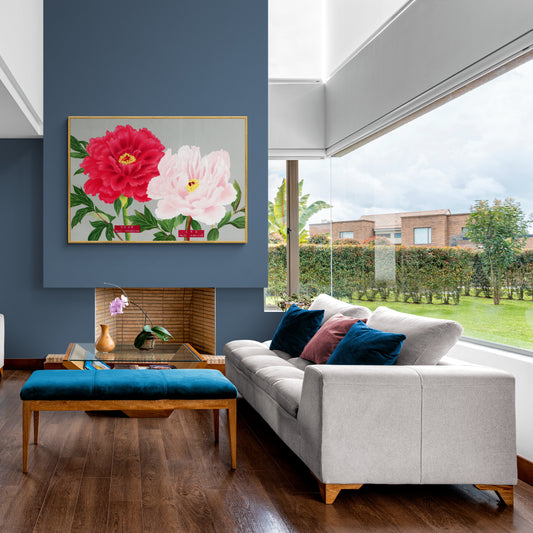 The Picture Book Of Peonies - Pink & Red Peonies