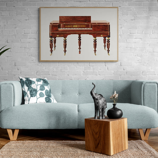 Vintage Illustration Piano by Ferdinand Cartier