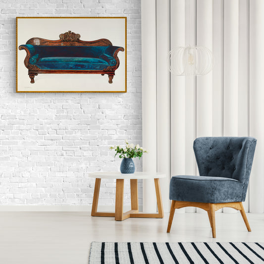 Vintage Illustration Velvet Lounge by Florence Truelson