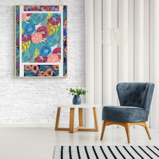 Vintage Floral Art Deco Pattern, Variation 15 by Édouard Bénédictus