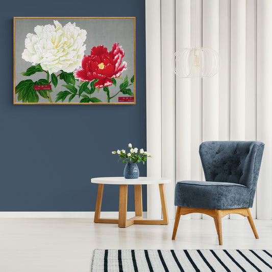The Picture Book Of Peonies - White & Red Peonies